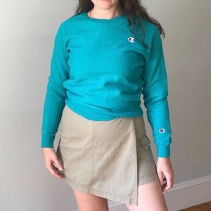 teal champion crewneck sweatshirt